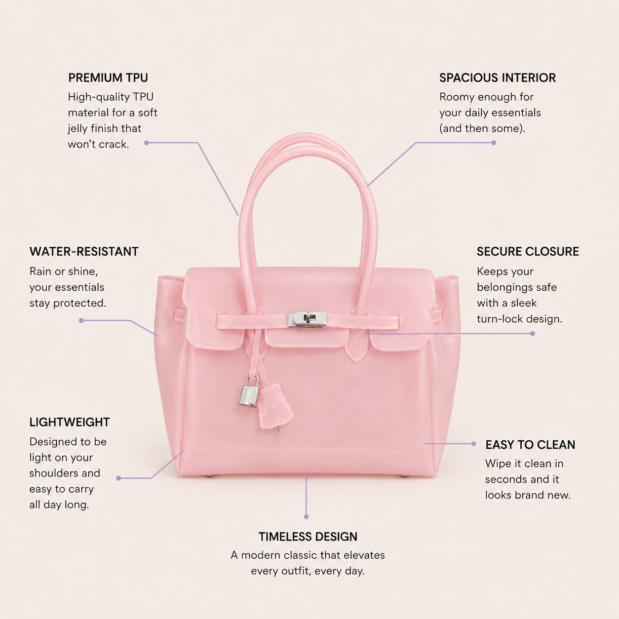 Sac Jelly Bloom Rose Barbie